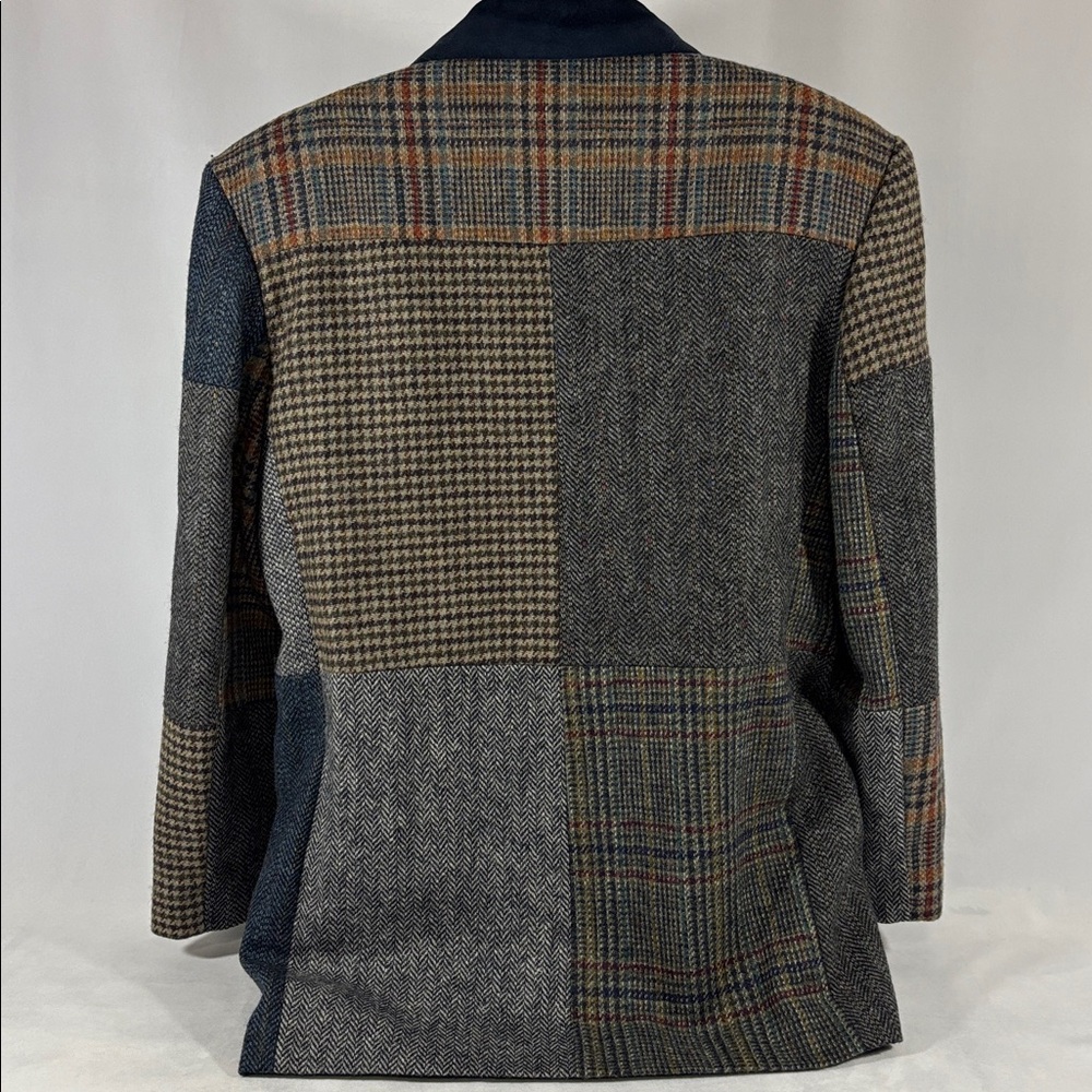 International Scene Vintage Patchwork Wool Blazer… - image 4